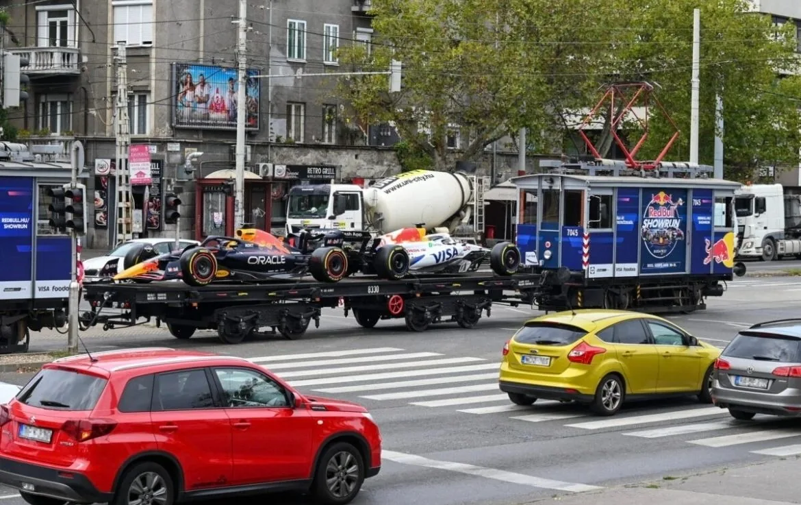 F1 on Rails:Red Bull Cars Tour Budapest by Tram