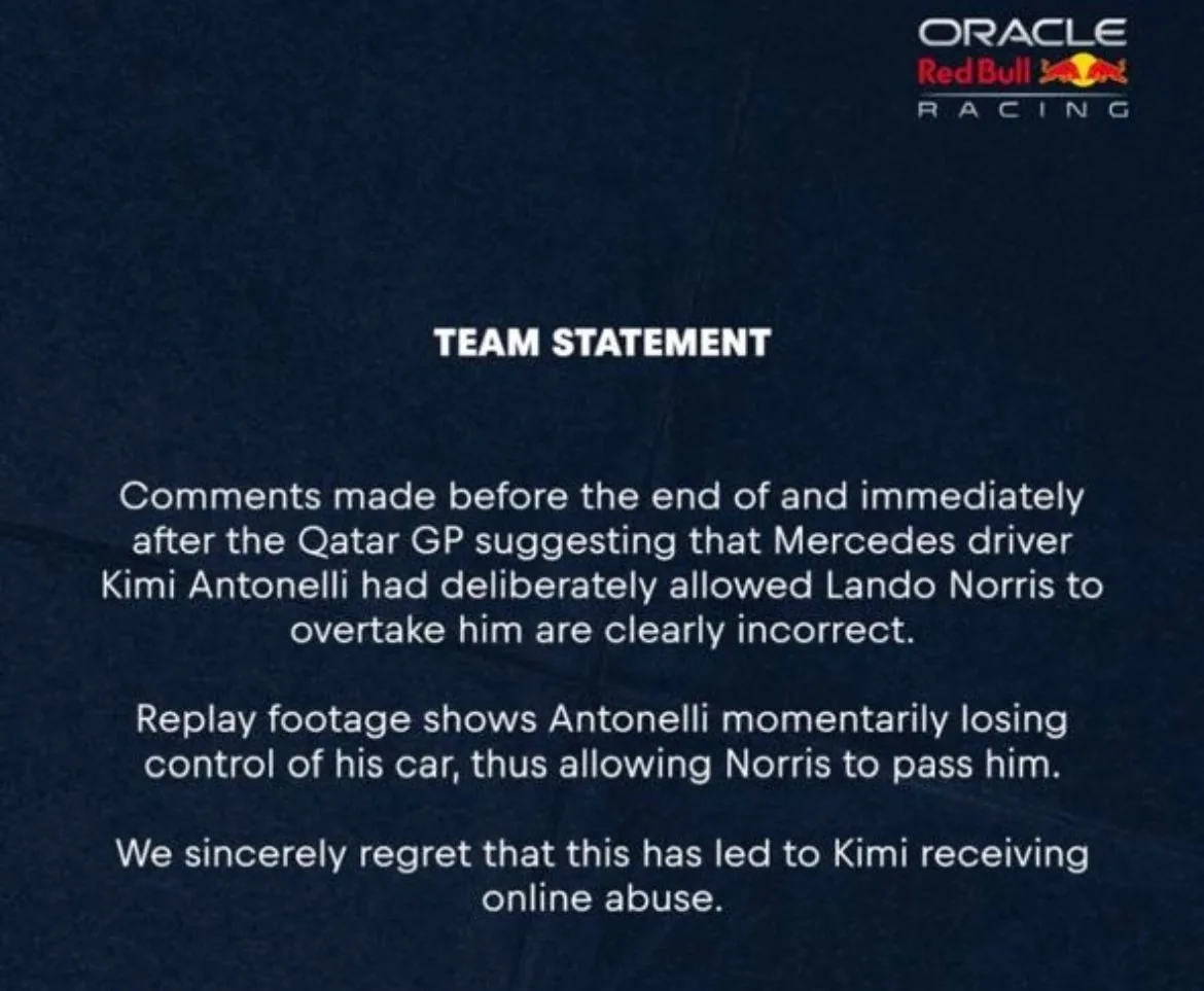 Red Bull Apologizes Amid Antonelli Misjudgment Scandal