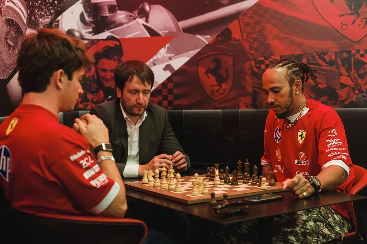 Radjabov Takes on Ferrari Drivers in Chess Duel
